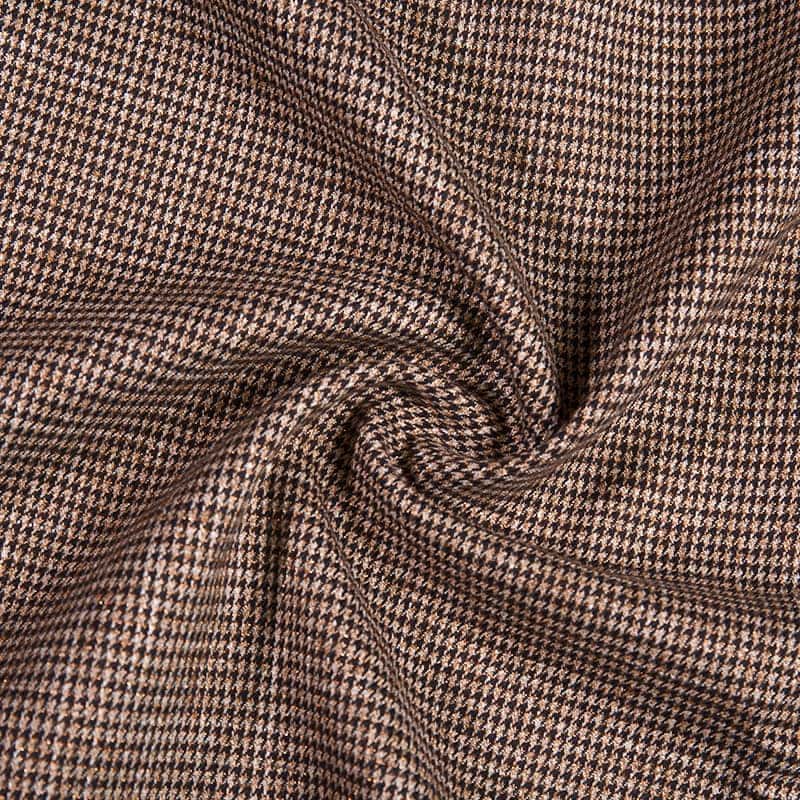 Fx54372 priadza zafarbená prispôsobením Houndstooth Design Poly Rayon Spandex tkanina pre oblek a uniformy