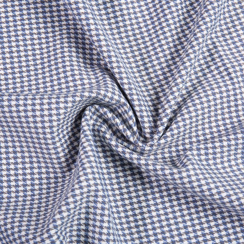 FX55681 Farebná Houndstooth priadza zafarbená Prispôsobenie dizajnu Tr Spandex tkanina pre oblek a uniformy